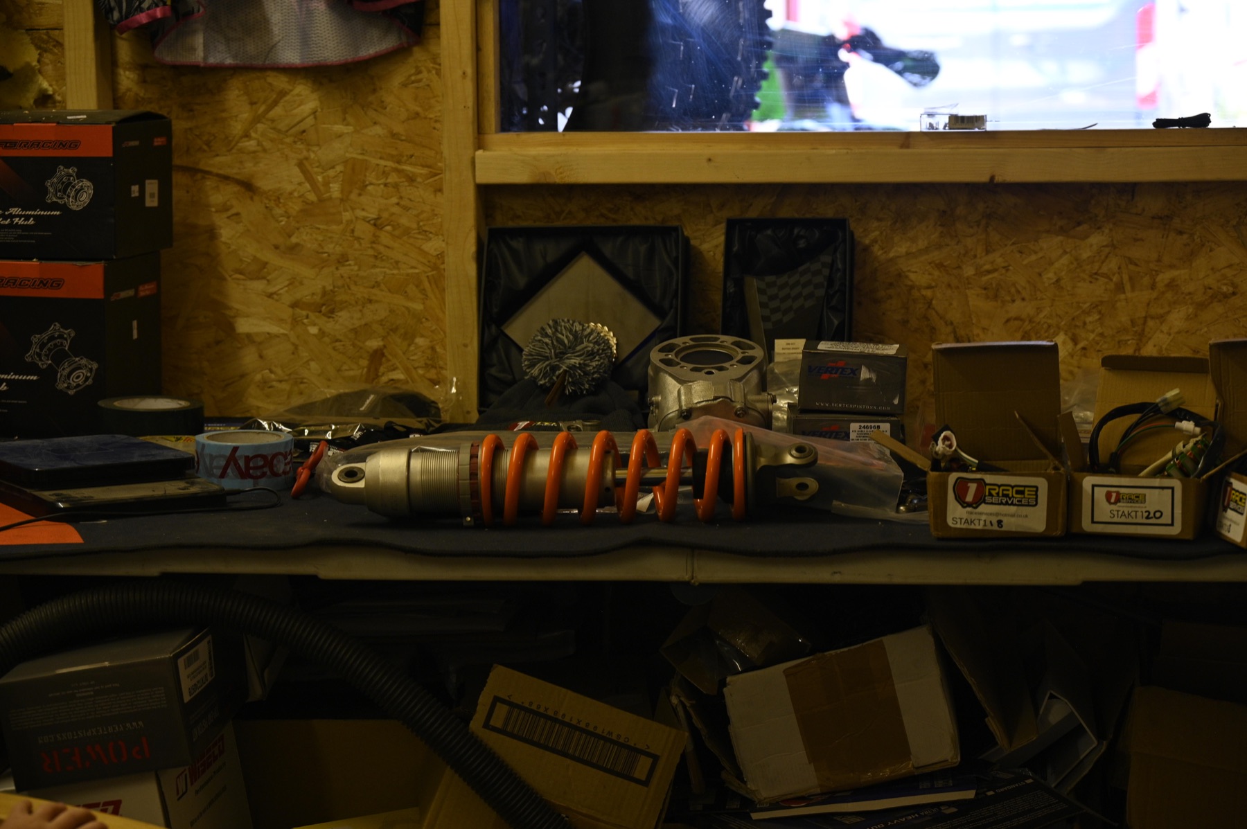 Shock absorber on the Race Services workbench